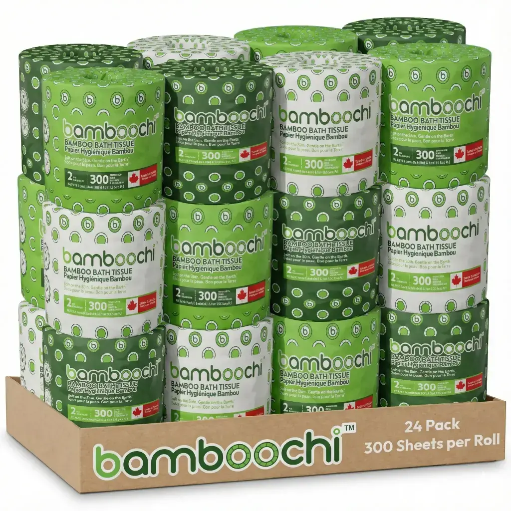Bamboo Toilet Paper 96 Rolls | Paper Wrapped & Septic-Safe